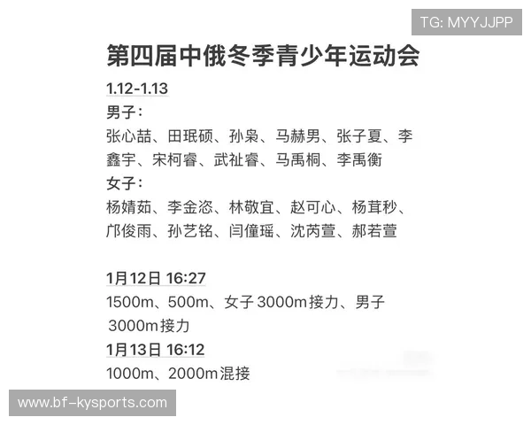 国际短道速滑联盟推动青少年医学筛查制度，短道速滑青少年名单